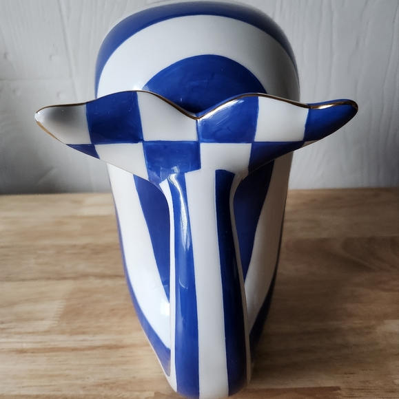 Mackenzie-Childs Big Blue Whale Pitcher - Picture 2 of 7